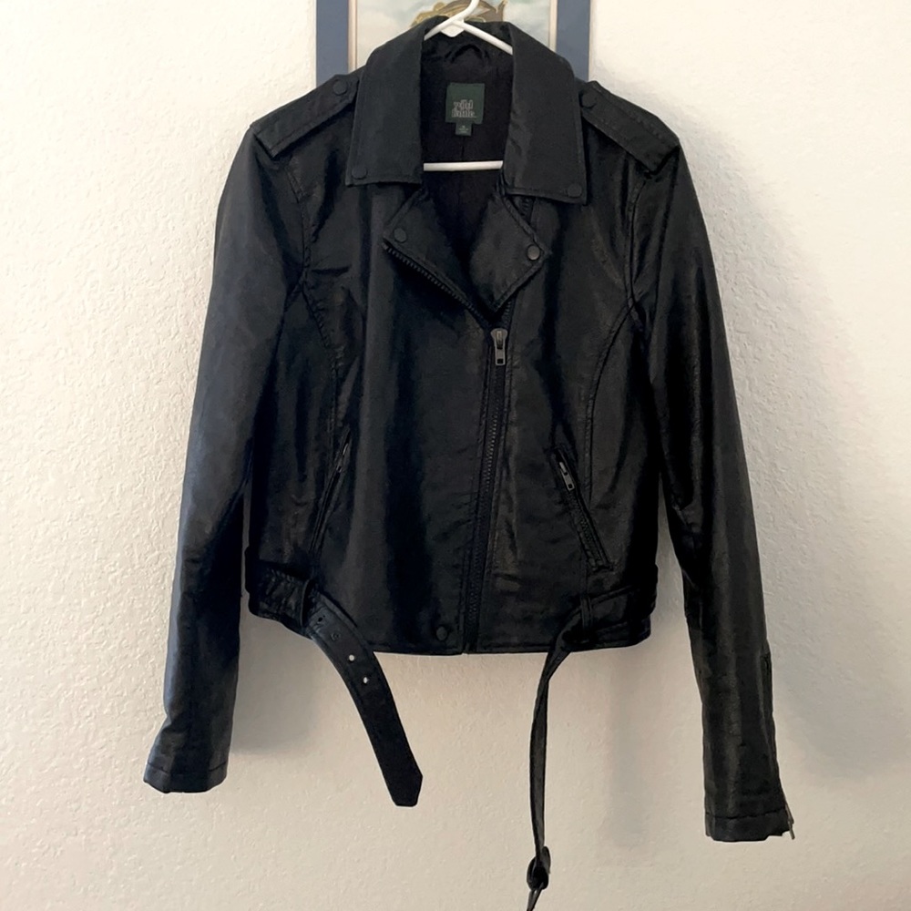 Faux Leather Biker Jacket